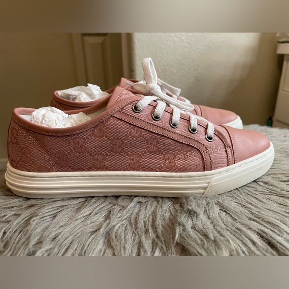 GUCCI TESS S GOMMA ROSE GG MONOGRAM SNEAKERS - Picture 6 of 13